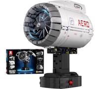 Reobrix Ensemble de construction de moteur turbofan d'avion, kit de modèle de moteur qui fonctionne, blocs de construction de génie mécanique avec moteur, 1813 pièces STEM pour 14 ans et plus (No