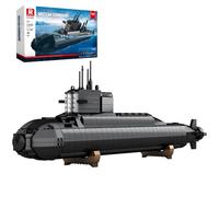 Reobrix Ensemble de construction de sous-marin nucléaire militaire pour adultes, kit de modèle de jouet sous-marin nucléaire avec lumières 800, décoration technique de collection pour la maison et le