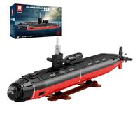 Reobrix Ensemble de construction de sous-marin nucléaire pour adultes, 1:125 classe militaire Los Angeles SSN modèle 33049, pièce de présentation frappante, décoration d'intérieur, jouet sous-marin à