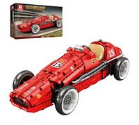 Reobrix - Ensemble de construction de voiture F1 pour adultes, kit de modèle de course de formule rétro, kit de construction de voiture de course classique à l'échelle 1:8 à collectionner pour la