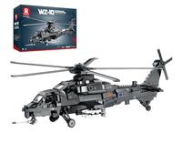 Reobrix Ensemble de construction d'hélicoptère militaire WZ-10 - Modèle d'avion - Décoration d'intérieur - Kit de construction d'avion militaire pour adolescents et adultes - Cadeaux pour les