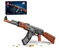 Reobrix Ensemble de jouets pour adultes, 1238 pièces 1:1 AK-47, pistolet militaire de collection pour affichage, cadeau idéal pour les amateurs de militaires de 14 ans et plus