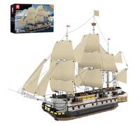 Reobrix Grand kit de modélisme de voilier, 66048, jouet historique de collection, décoration de la maison, cadeaux d'anniversaire pour les collectionneurs adultes