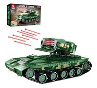 Reobrix - Jeu de Construction de Chars d'assaut Lance-Missiles pour Adultes, Maquette de Char Militaire, kit de Jeu de Construction STEM pour Adultes - 55027