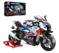 Reobrix Jouet de construction Moto 1000 RR pour Adultes,Set de briques Technics à l'échelle 1:8, 99040 Modèle de super-moto avec support,Cadeau pour collectionneurs et adolescents de 14+ (949 pièces)
