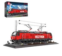 Reobrix Kit de blocs de construction de train avec base, ensembles de trains de ville MOC, camion électrique Vectron classique 66019, modèle pour adultes amateurs de voitures, idées cadeaux pour