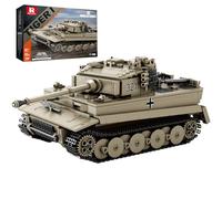 Reobrix Kit de construction Tiger I Char lourd militaire allemand 77031, produits officiels World of Tanks - Kit de char militaire - Cadeau pour adultes (1138 pièces)