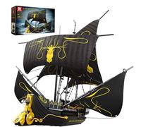 Reobrix Kits de Construction de Bateaux Pirates, Maquette du Black Pearl 66022, Jeu de Construction de voiliers, Objet de Collection pour la Maison ou Le Bureau, Cadeau pour Adultes (14 Ans et Plus).