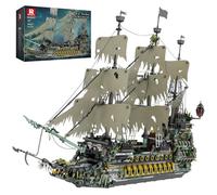 Reobrix Le Hollandais Volant Bateau Pirate 66037, Grand Voilier en Briques, Navire Pirate à Construire, Modèle Technique pour Adultes et Adolescents (5865 Pièces)