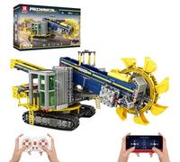 Reobrix Pelleteuse Jouet de Construction pour Adulte, 22017 Excavatrice Technic avec Télécommande Manuelle et Contrôle APP, Modèle d’Engin de Chantier, Bulldozer Tracteur de Construction, 3970 Pièces