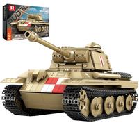 Reobrix Pudel Tank - Ensemble de construction de blocs pour adultes, modèle de char militaire allemand de la Seconde Guerre mondiale 77034, produits officiels World of Tanks, jeu de construction