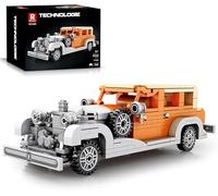 Reobrix Rolls-Royce Lot de 810 blocs de construction fantômes à l'échelle 1:24 pour présentation et collection, jouet de construction de voiture vintage pour adolescents et adultes, 304 pièces