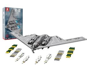 Reobrix Set de Construction d'avion de Chasse 33038, B2 Bomber Militaire pour Adultes, Collection de Modèles d'avion Cool pour Garçons, pour Adolescent 14+, Hommes et Fans Militaires