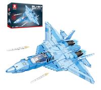 Reobrix SU-57 Heavy Fighter Jet Kit de construction d'avion militaire pour adultes, 33030, jouet de décoration d'avion, cadeau puzzle pour hommes, enfants à partir de 14 ans (1456