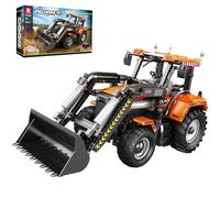Reobrix Tracteur de Chargement en Blocs de Construction pour Adultes avec télécommande - Maquette architecturale, Jeu de Construction STEM pour Les 18 Ans et Plus (22024)