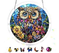 Reofrey Attrape-Soleil Puzzle en Acrylique Arbre, Suncatcher Puzzles Classiques, Suspendre Fenêtre Ornement, Décoration Maison Salon Chambre Jardin Balcon, 18 cm