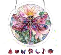 Reofrey Attrape-Soleil Puzzle en Acrylique Libellule, Suncatcher Puzzles Classiques, Suspendre Fenêtre Ornement, Décoration Maison Salon Chambre Jardin Balcon, 18 cm