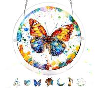 Reofrey Attrape-Soleil Puzzle en Acrylique Papillon, Suncatcher Puzzles Classiques, Suspendre Fenêtre Ornement, Décoration Maison Salon Chambre Jardin Balcon, 18 cm