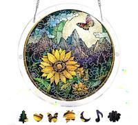 Reofrey Attrape-Soleil Puzzle en Acrylique, Suncatcher Puzzles Classiques, Suspendre Fenêtre Ornement, Décoration Maison Salon Chambre Jardin Balcon, 18x18cm A213