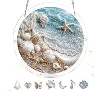 Reofrey Attrape-Soleil Puzzle en Acrylique, Suncatcher Puzzles Classiques, Suspendre Fenêtre Ornement, Décoration Maison Salon Chambre Jardin Balcon, 18x18cm A23