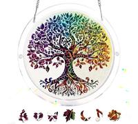 Reofrey Attrape-Soleil Puzzle en Acrylique, Suncatcher Puzzles Classiques, Suspendre Fenêtre Ornement, Décoration Maison Salon Chambre Jardin Balcon, 18x18cm A95