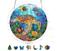 Reofrey Attrape-Soleil Puzzle en Acrylique, Suncatcher Puzzles Classiques, Suspendre Fenêtre Ornement, Décoration Maison Salon Chambre Jardin Balcon, 18x18cm A329