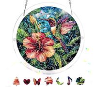 Reofrey Attrape-Soleil Puzzle en Acrylique, Suncatcher Puzzles Classiques, Suspendre Fenêtre Ornement, Décoration Maison Salon Chambre Jardin Balcon, 18x18cm A236