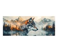 Reofrey DIY Diamond Painting Adulte Grand Format Loups, 5D Diamond Painting Adulte XXL Animaux Point De Croix Strass Diamant Painting, Peinture Diamant Craft Home Artisanat Murale Décor 30x80cm