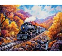 Reofrey DIY Train Diamond Painting Accessoires, Paysage 5D Broderie Diamant Kit Complet Point De Croix Strass Diamant Painting, Peinture Diamant Craft Home Artisanat Murale Décor 30x40cm