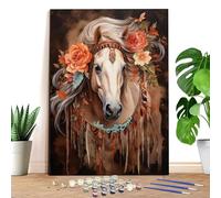Reofrey Kit de peinture par numéros pour adultes - Toile 40 x 50 cm - Peinture animale par numéro - Kit de peinture acrylique - Art relaxant pour débutants et experts - Décoration murale d'intérieur