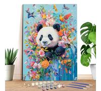 Reofrey - Panda Peinture Numero Adulte Peinture Enfants | Animal Peinture par Numéros Kits | Set Peinture Acrylique DIY avec pinceaux | 40x50 cm sans Cadre