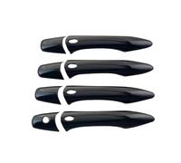 REOKIP Garniture Poignée Porte Extérieure Pour Nissan Pour Patrol Y62 2010-2017 2018 2019 2020 2021 2022 2023 2024 Poignées Porte Extérieure(Glossy Black B)