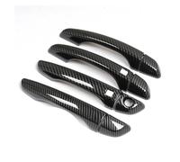 REOKIP Pour Peugeot 5008 MK2 SUV 2017-2022 2023 Conduite À Gauche Autocollant Garniture Poignée Porte Extérieure Poignées Porte Extérieure(Carbon 2 sensors)