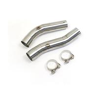 REOKIP Silencieux D'échappement Moto avec Lien Intermédiaire pour Y&amaha YZF-R1 R1 2004 2005 2006 2007 2008 2009 2010 2011 2012 2013 2014 Silencieux pour Moto(Silver 07-08)