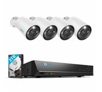 Reolink 12MP Kit de Surveillance PoE avec Détection Intelligente & Projecteurs, 4pcs Caméra Extérieur,8CH NVR avec