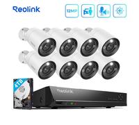 Reolink 12MP Kit Vidéo Surveillance 16CH 4To NVR + Caméra IP extérieur PoE Détection de Personne/Véhicule Vision Nocturne en
