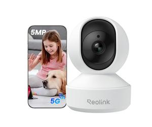 Reolink 3K 5MP Caméra Surveillance WiFi Intérieure 360° PT, Suivi Automatique, Détéction de Personne/Animal/Pleurs de Bébé, Wi-FI 2,4/5 GHz, Vision Nocturne, Audio Bidirectionnel, E1 Pro