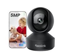 Reolink 3K Caméra Surveillance WiFi Intérieure 360° PT, Suivi Auto, Détéction Personne/Animal/Pleurs, Wi-FI 2,4/5 GHz, 5MP Vision Nocturne, Audio Bidirectionnel pour Bébé, Aîné, Animal, E1 Pro Noir