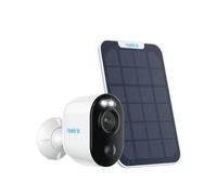 Reolink 3MP Camera Exterieur sans Fil Solaire, Résolution 2K, Vision Nocturne en Couleur, Détection Personne/Véhicule/Animal Domestique, Wi-FI 2,4 GHz, sans Frais Mensuels, Argus 3E+Panneau Solaire