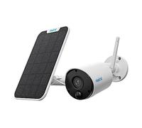 Reolink 3MP Camera Surveillance WiFi Exterieure sans Fil, Argus Eco+Panneau Solaire, Camera Surveillance sur Batteries, Vision Nocturne, Audio Bidirectionnel, Camera Solaire, Détection de Personne