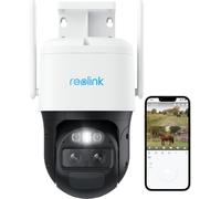 Reolink 4G LTE Caméra à double objectif 2K 4MP avec zoom et suivi automatique, objectif grand angle & téléobjectif, zoom hybride 6X