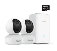 Reolink 4K 360° Caméra Surveillance WiFi Intérieure, Wi-FI 6 Bi-Bande Caméra Bébé, Prend en Charge Jusqu'à 8 Caméras de Sécurité, sans Frais Mensuels, Home Hub+2 E1 Zoom