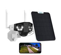 Reolink 4K 8MP Camera Surveillance Solaire, Deux Objectif de 180° Angle, Exterieure Sans Fil, WiFi 2,4/5GHz, 30m Vision Nocturne Couleur, Audio Bidirectionnel, Duo 2+Panneau Solaire (Modèle Actualisé)