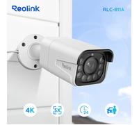Reolink 4k Caméra de surveillance extérieur avec Zoom 5X, Vision Nocturne en Couleur, Détection intelligente et alarmes