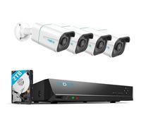 Reolink 4K Caméra de Surveillance Extérieur, Détection Personne et Véhicule, 8CH 2To NVR et Caméra IP PoE, 30M Vision Nocturne, IP66