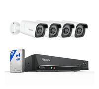 Reolink 4K Caméra de Surveillance Extérieure, Détection de Personne et Véhicule, Kit Vidéo Surveillance avec 8CH 2To NVR et Caméra IP PoE 4X 8MP, 30 Mètres Vision Nocturne avec Audio, RLK8-800B4