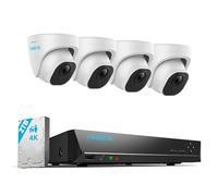 Reolink 4K Caméra de Surveillance Extérieure, Détection de Personne et Véhicule, Kit Vidéo Surveillance avec 8CH 2To NVR et Caméra IP PoE 4X 8MP, 30 Mètres Vision Nocturne avec Audio, RLK8-800D4
