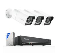 Reolink 4K Caméra de Surveillance Extérieure PoE, 3X RLC-811A avec Zoom Optique 5X, Vision Nocturne en Couleur, Audio Bidirectionnel, Ensemble 4K PoE NVR 8 Canaux avec Disque Dur de 2TO