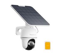 Reolink 4K Camera Exterieur sans Fil Solaire 4G avec Carte Sim, Vision Nocturne Couleur, Détection Personne/Véhicule, Audio Bidirectionnel, Cloud Crypté, Go PT Ultra+Panneau Solaire+Carte microSD 32Go