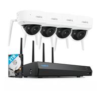 Reolink 4K Kit Caméra Surveillance WiFi 6, Anti-Vandalisme IK10, Vision Nocturne Couleur, NVR 12CH avec 2To HDD, Détection Personne/Véhicule/Animal, Audio Bidirectionnel, Etanche IP67, RLK12-800WV4